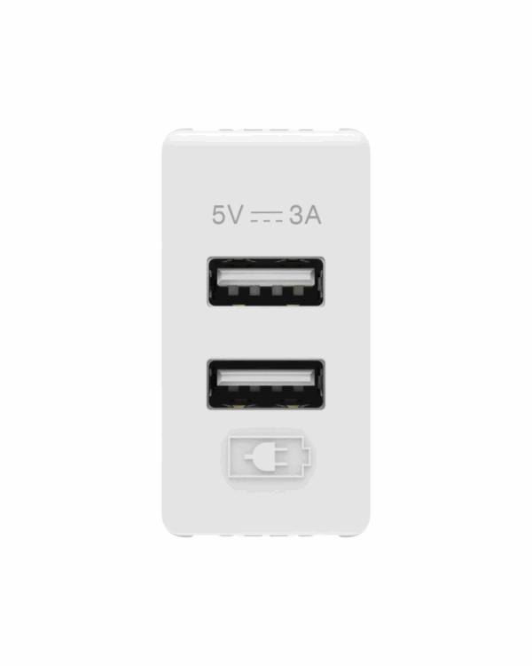 PRIZË USB E BARDHË 5V 3A 1 MODUL