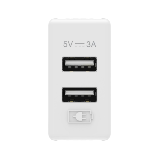 PRIZË USB E BARDHË 5V 3A 1 MODUL
