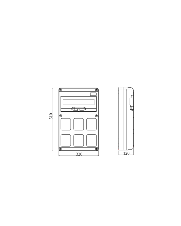 KUTI INDUSTRIALE 14 MODULE & 6 PRIZA 16/32A IP44/67 - Image 2