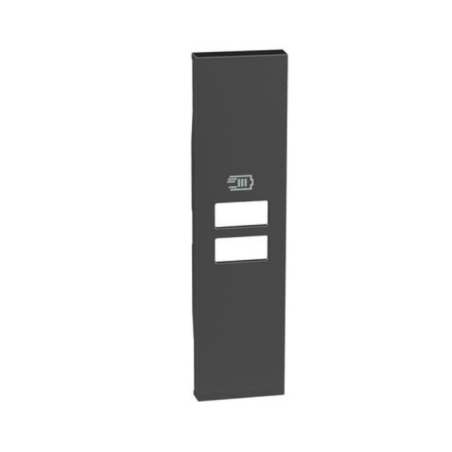COVER PRIZË USB TIP A/C 1 MODUL E ZEZË 15W