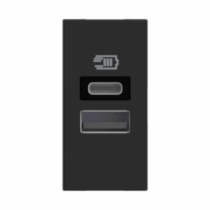 PRIZË KARIKUESE 1M USB 3A TIPI A/C E ZEZË