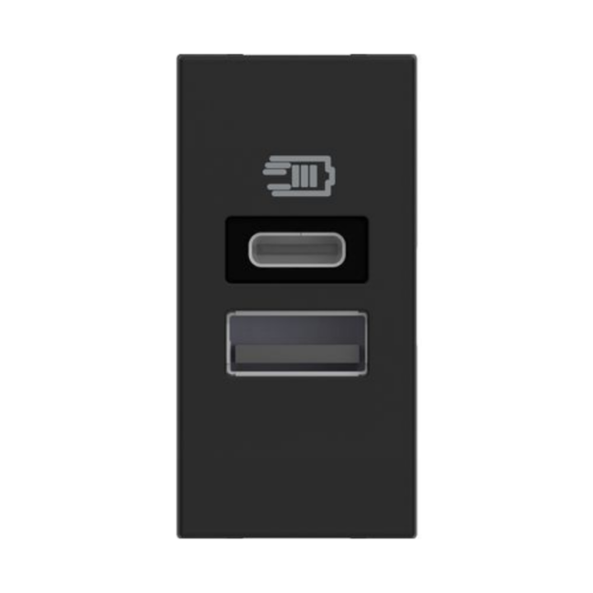 PRIZË KARIKUESE 1M USB 3A TIPI A/C E ZEZË