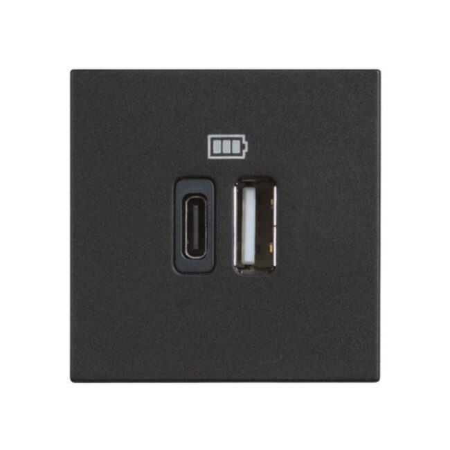PRIZË KARIKUES USB E ZEZË 1500A 110-230V