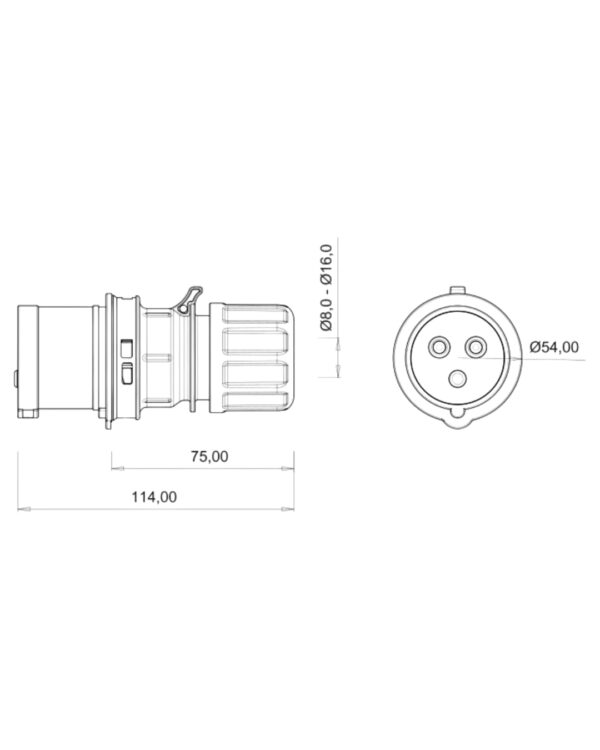 SPINË 3X16A 2P+T 220V (IPP10) - Image 2