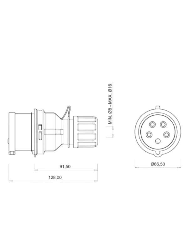 SPINË 5X16A 3P+T+N 380V - Image 2