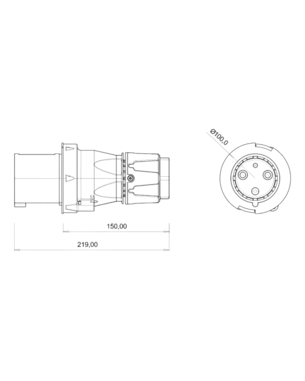SPINË 3X63A 2P+T 220V IP44 - Image 2