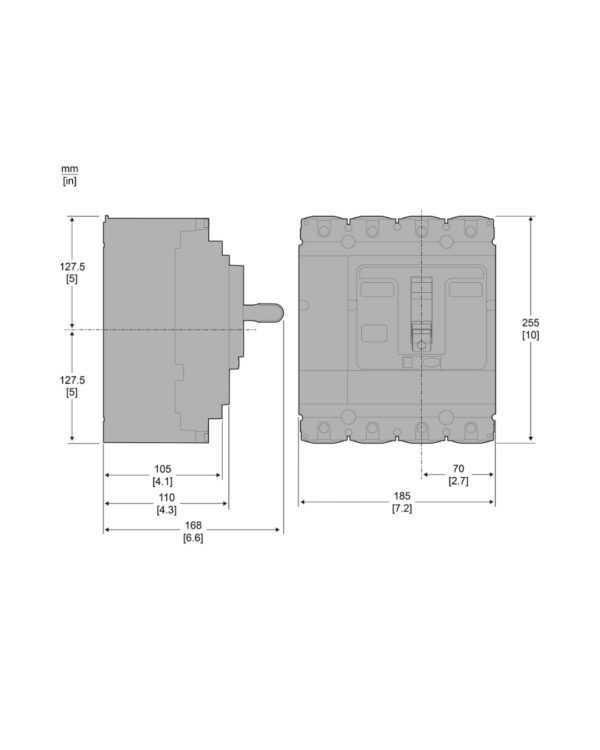 CIRCUIT BREAKER COMPACT NSX250B 25kA/415VAC 4 POLES 4D (NEUTRAL FULLZ PROTECTED) TMD TRIP UNIT 250A - Image 2