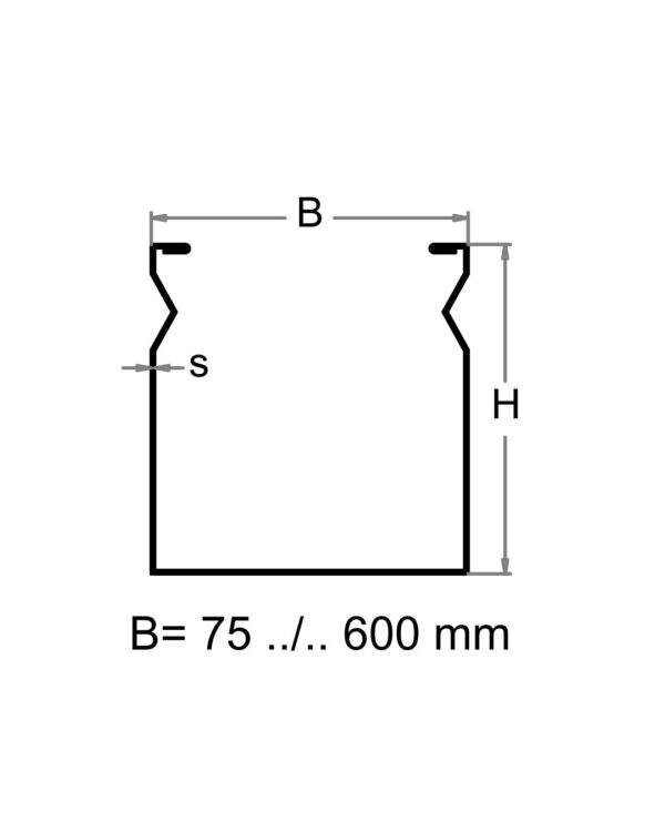 KANALINE E ZINGUAR ME VRIMA 150X75 ELF15Z3 (2.5m) - Figura 2