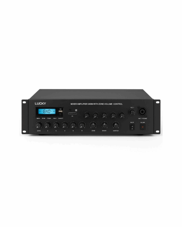 BOKS AMPLIFIKATOR 6 ZONA+ Mixer Amplifier 240W with Zone volume control  Add Mplayer