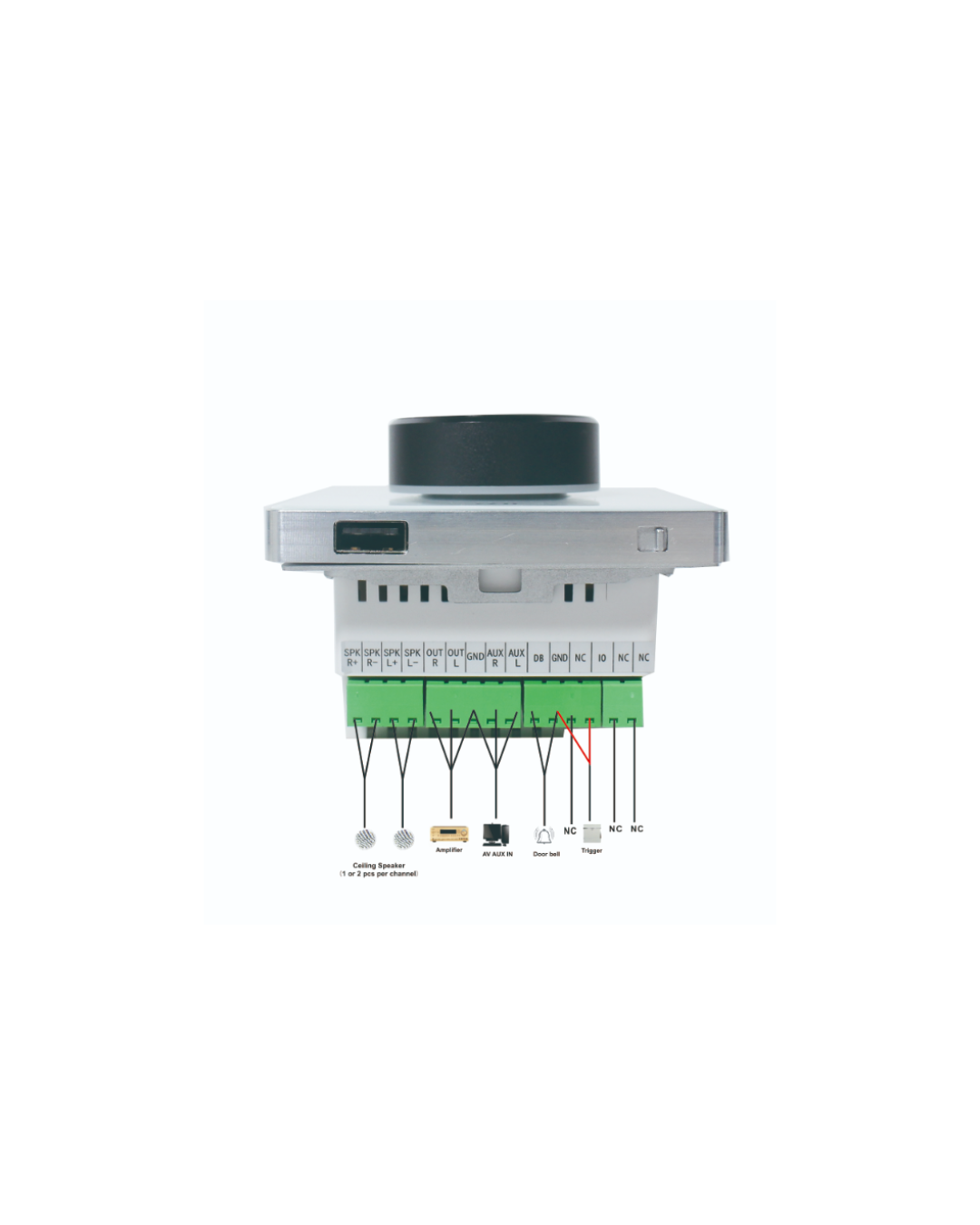 AMPLIFIKATOR MURAL 2*25W ME BLUETOOTH USB/TF AUX KONTROLL VOLUMI ME EKRAN - Image 3