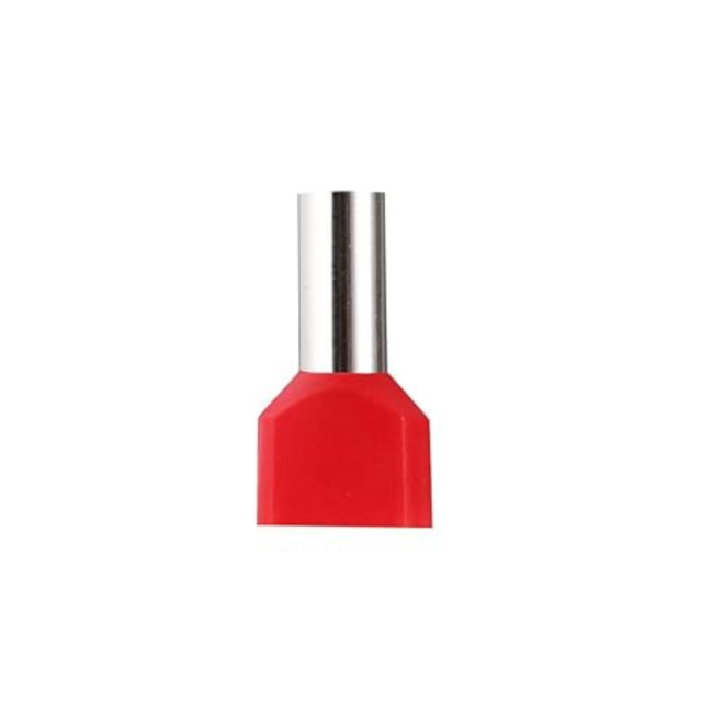 TERMINALE TELI DOPIO  2X10 MM2 TË KUQE (100PCS/PACK)