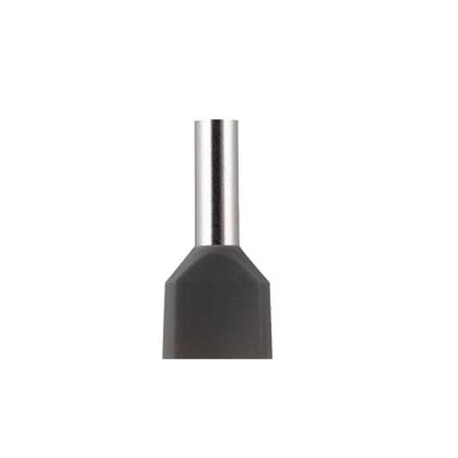 TERMINALE TELI DOPIO  2X4 MM2 GRI (100PCS/PACK)